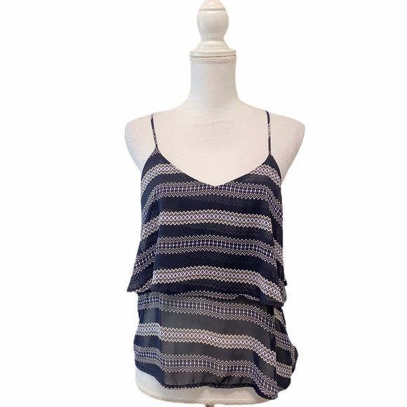 PRINTED THREADS Sheer Like Tank Top - Picture 1 of 6